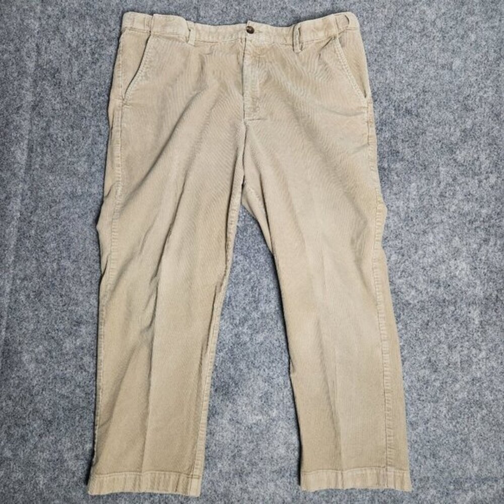 LL Bean Corduroy Pants Men 40x29 Comfort Waist Beige Chino Slacks Item‎ 285259